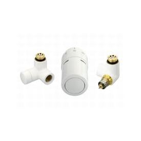 Danfoss RTX ventilsæt, til højre monteret termostat, hvid