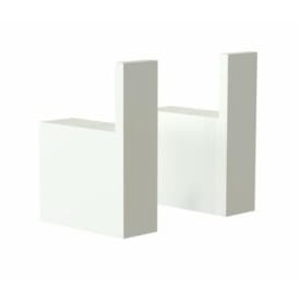 Frost Quadra håndkleknagg, 2 stk., hvit