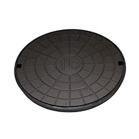 Ulefos dæksel m/pakning, 25 ton - Ø667 mm - SG-jern