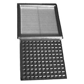 H.F. Hansen afløbsrist, rist og ramme, 230x230 mm, rustfrit stål