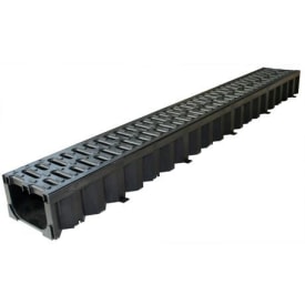 Aco Hexaline afløbsrende 100 cm - med sort kunststof rist