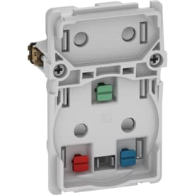 LK Fuga stikkontakt, 1x flad uden jord og 1x med jord, uden afdækning