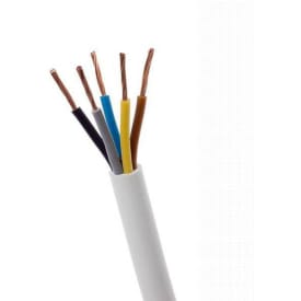 Ledning H05VV-F 5G1,5 hvid, 5 meter