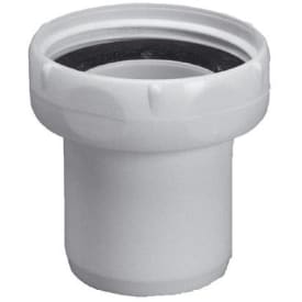 Overgangsmuffe, Ø40 mm x 1 1/2" mm, plast, hvid