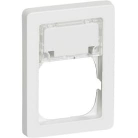 LK Fuga Baseline 63 ramme med tekstmodul, 1,5 modul, hvid