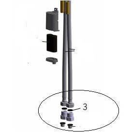 Oras Pakning ved tilslutnings rør nr 3