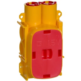 10 stk LK FUGA dåse for indstøbning gul 1½ modul 49 mm dyb