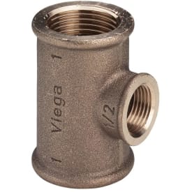 Rödgods t-rör 3/4" x 1/2" x 3/4"