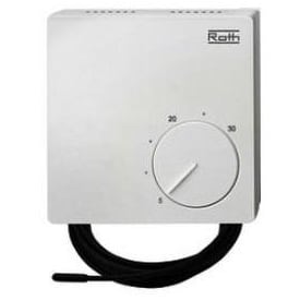 Roth Touchline BL trådbunden rumstermostat, golvsensor, vit