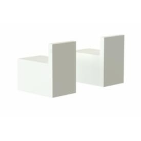 Frost Quadra håndklædekrog, 2 stk., hvid