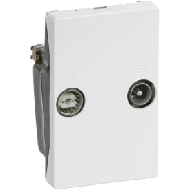 Triax Fuga TD260E antenneudtag TV og radio slutdåse 1,5 modul, hvid