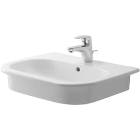 Duravit D-kode servant for nedfelling, 54,5x43,5 cm, hvit