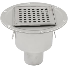 Blücher Square afløbsskål, til beton og flisegulv, Ø75 mm