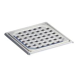 Purus afløbsrist, rist og ramme, 154x154 mm, rustfrit stål