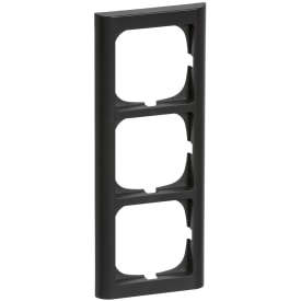 LK Fuga Softline 63 ramme, 3 modul, lodret, koksgrå