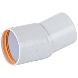 Avloppsvinkel, 15°, Ø50 mm, vit