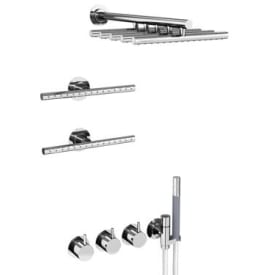 Vola Combi7 dusjsett, Børstet krom