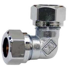 Vatette Vinkelkoppling, förkromad, 12mm