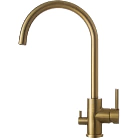 Scandtap Steel Curve kjøkkenbatterieri, med avstengning, sand