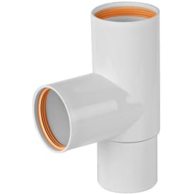 T-rör, 90°, Ø50 mm, vit