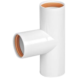 T-rör, 90°, Ø40 mm, vit
