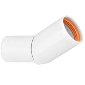 Avloppsvinkel, 30°, Ø32 mm, vit