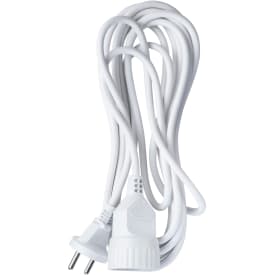 Skjøteledning 2x1 5M, hvit