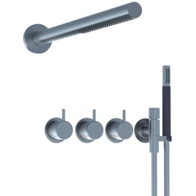 Vola 5471R-081ST dusjsett, Børstet krom