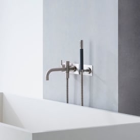 Vola 2143DT8 badekarbatteri, 200 mm tut, m/hånddusj, børstet krom