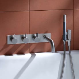 Vola 814C-071 badekarbatteri, 160 mm tut, med hånddusj, krom