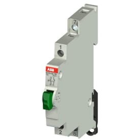 10 stk Trykknap 1 slutte+1 bryde 16A grøn, til dinskinne, E215-16-11D