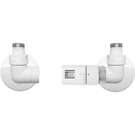 Kriss Corner Rom ventilsett vinkelløpende m/Romtermostat, Hvit