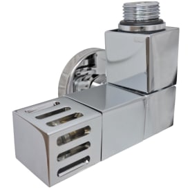 Kriss 4-K2 Rom ventilsett vinkelløpende m/Romtermostat, Krom