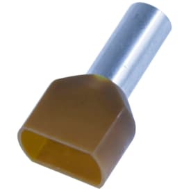 100 stk Tylle Isolerede dobbelt 2x10 mm², brun, Hi 2x10/14 (100) (T)