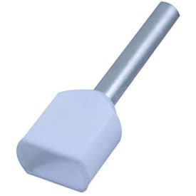 100 stk Tylle Isolerede dobbelt 2x0,5 mm², hvid, Hi 2x0,5/8 (100) (D)