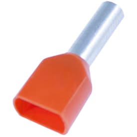 100 stk Tylle Isolerede dobbelt 2x4 mm², orange, Hi 2x4/12 (100) (T)