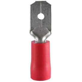 100 stk Isolert flatstift, rød, 0,5-1,5 mm²