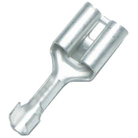 100 stk Uisoleret Spademuffe Hun 1,0-2,5 mm², 6,3x0,8  mm med hage