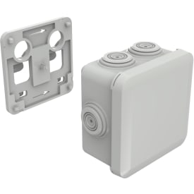 Plexo Forgreningsdåse 80 x 80 mm, inkl. beslag til kabelbakke