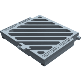 Duco løs rendestensrist med diagonale lameller, 40 t, SG SORT