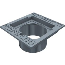 Duco 280 x 200 mm rendestenskarm, flydende, 4-flanget, SG SORT