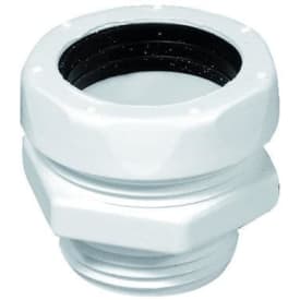 Purus overgang, Ø32 mm x 1", plast, hvit