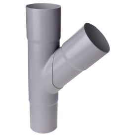 Plastmo grenrør 45 grader / 90 mm, grå