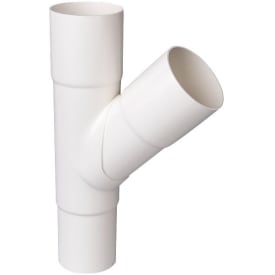 Plastmo grenrør Ø75x75mm, 75°, hvit