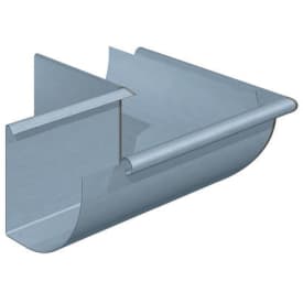 Rheinzink gering udvendig, kvartrund 12" (333mm) - Blågrå