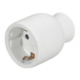 Schuko M/J-adapter, hvit