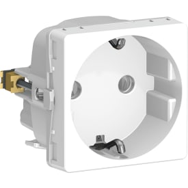 LK Fuga stikkontakt med jord, 1 modul, hvid