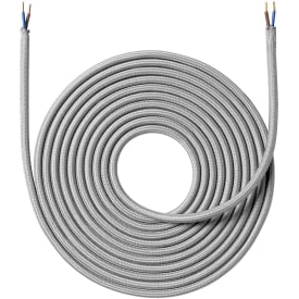Nielsen LIght tygledning, 2x0,75 mm², 4 meter, ljusgrå