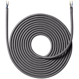 Nielsen Light stoffledning, 2x0,75 mm², 4 meter, mørkegrå