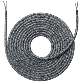 Nielsen Light stofledning, 2x0,75 mm², 4 meter, meleret grå